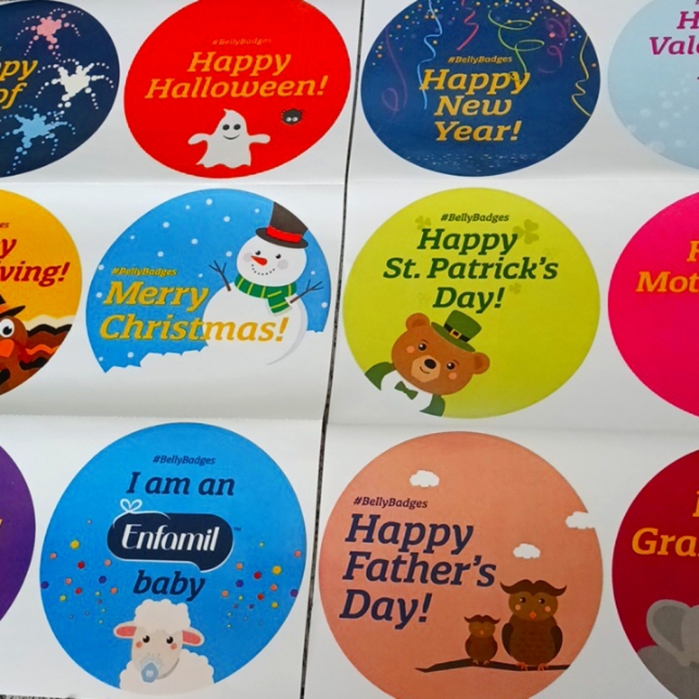 Enfamil holiday stickers